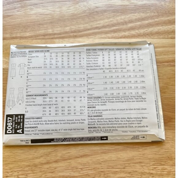 NEWLOOK Just for Knits #D0617 UNCUT Sewing Pattern, Misses Dress Seven Sizes - Picture 3 of 4